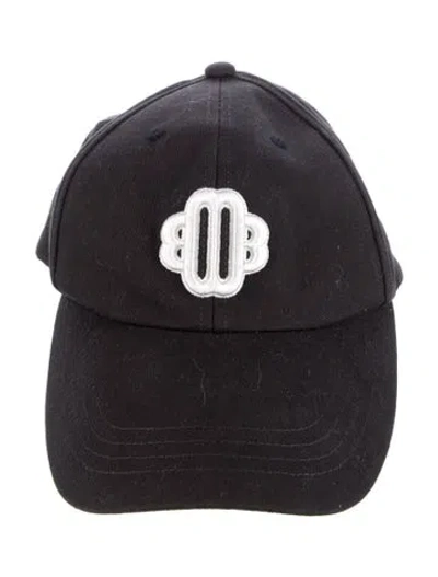 Pre-owned Maje Branded Embroidered Baseball Cap In Black