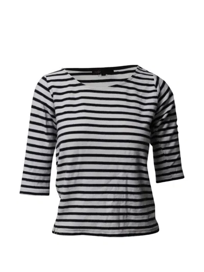 Pre-owned Maje Breton Stripe Top In White
