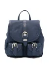 Maje Buckle-detail Backpack In Blue
