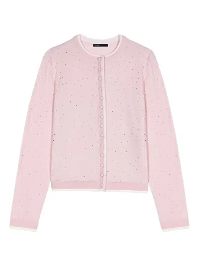 Maje Cardigan Mit Knopfleiste In Pink