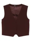 Maje Button-fastening Sleeveless Vest In Red