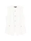 Maje Button-detailed Vest In Multi