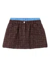 Maje Button Mini Skirt In Brown
