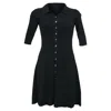 Maje Buttoned Mini Dress In Black Viscose In Black