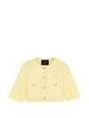 Maje Buttoned Pocket Blazer In Yellow