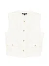 Maje Buttoned Vest In White