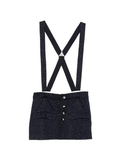Maje Button-embellished Playsuit In Blue