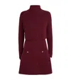 Maje Cable-knit Sweater Mini Dress In Red