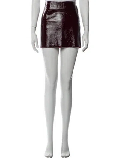 Pre-owned Maje Calfskin Mini Skirt In White