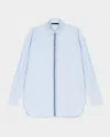 Maje Cameronou Embellished Poplin Shirt In Blue