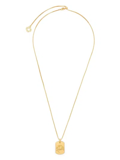 Maje Cancer Zodiac-design Necklace In Gold