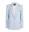 Maje Canvas Blazer In Blue