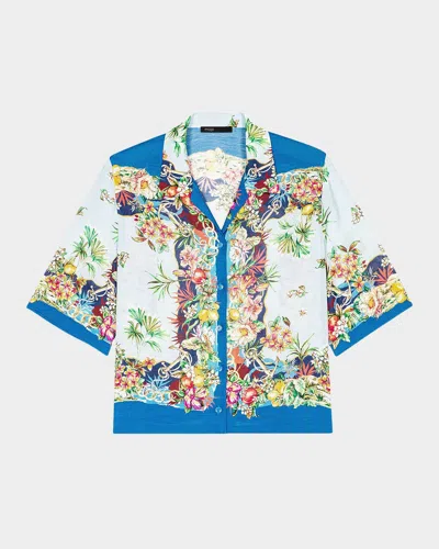 MAJE CANZIBI LINEN-BLEND SHIRT