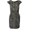 Maje Cap Sleeve Mini Dress In Animal Print Silk In Multi