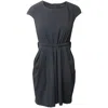 Maje Cap Sleeve Mini Dress In Black Polyester In Black