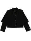 Maje Cape-effect Cardigan In 黑色