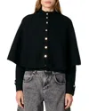 Maje Cape-effect Cardigan In Black