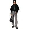 Maje Cape-effect Cardigan In Black