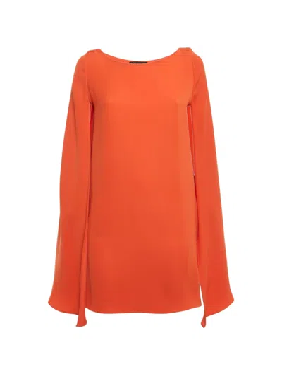 Pre-owned Maje Cape Mini Dress In Orange