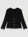 Maje Cardigan En Maille In Noir