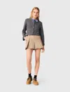Maje Cardigan With Removable Tie In Multi