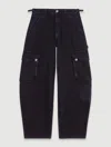 Maje Cargo Jeans In Black
