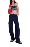 Maje Cargo Trousers In Navy