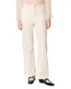 Maje Floral-embroidered Jeans In White