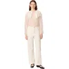 Maje Wide-leg Rhinestone Jeans In White