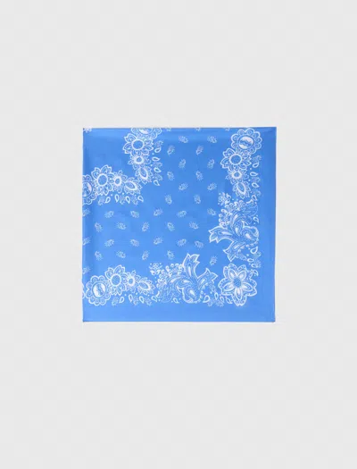 Maje Carré En Soie À Imprimé Bandana In Blue