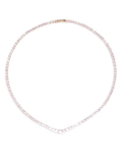 Maje Cascade Diamante Necklace In Pink