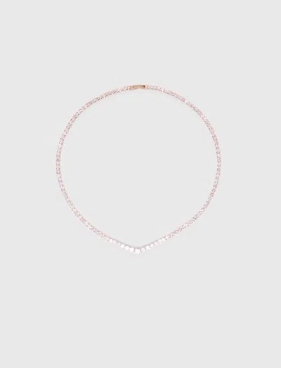 Maje Cascade Diamanté Necklace In Gold