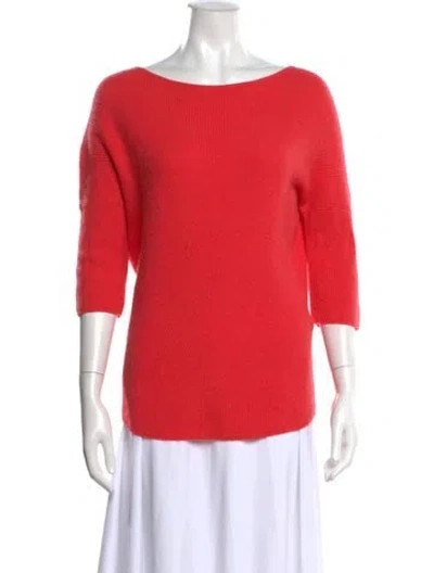 Pre-owned Maje Cashmere Bateau Neckline Sweater In Pink