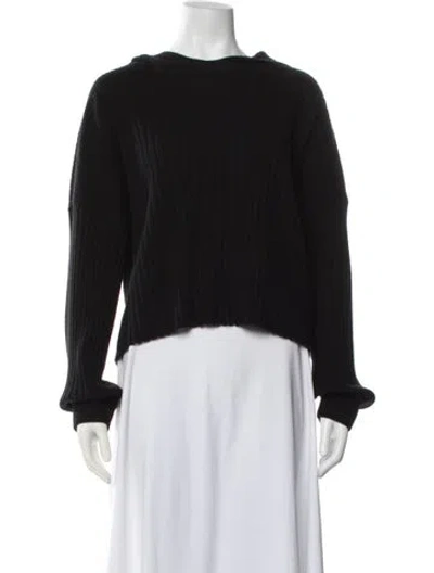 Pre-owned Maje Cashmere Crew Neck Sweater In Black