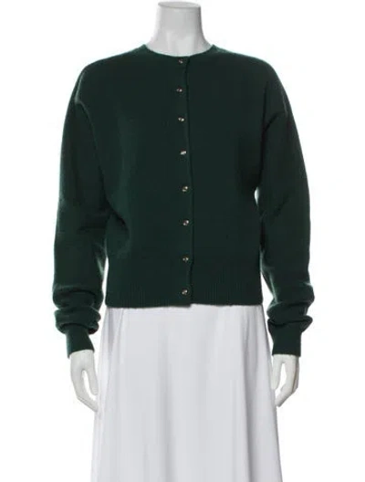 Pre-owned Maje Cashmere Crew Neck Sweater In Green