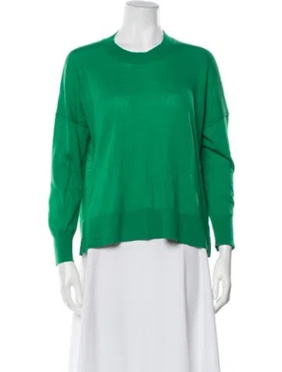 Pre-owned Maje Cashmere Crew Neck Sweater In Green