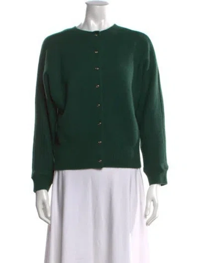 Pre-owned Maje Cashmere Crew Neck Sweater In Green