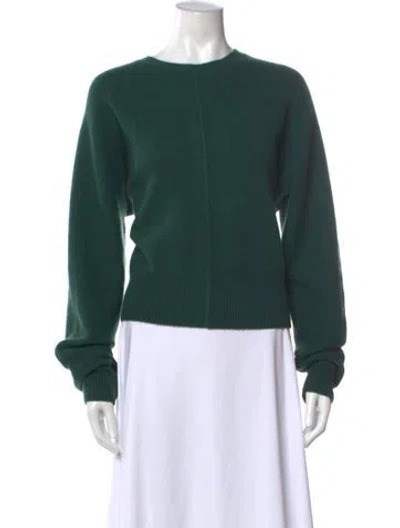 Pre-owned Maje Cashmere Crew Neck Sweater In Green