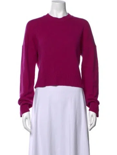 Pre-owned Maje Cashmere Crew Neck Sweater In Purple
