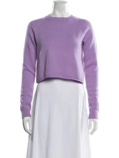 Pre-owned Maje Cashmere Crew Neck Sweater In Purple