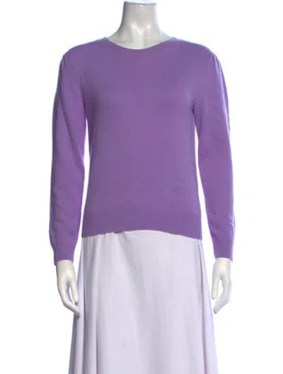 Pre-owned Maje Cashmere Crew Neck Sweater In Purple