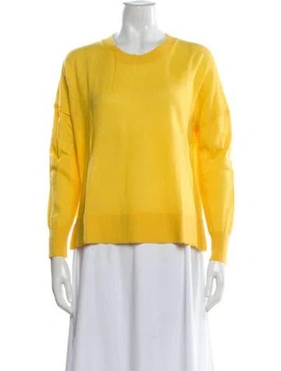 Pre-owned Maje Cashmere Crew Neck Sweater In Yellow
