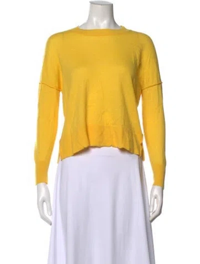 Pre-owned Maje Cashmere Crew Neck Sweater In Yellow