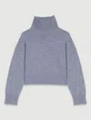 Maje Cashmere Knit Sweater In Gris