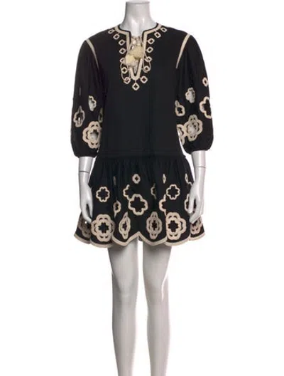 Pre-owned Maje Cashmere Mini Dress W/ Tags In Black