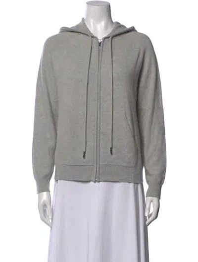 Pre-owned Maje Cashmere Open Front Sweater In Grey