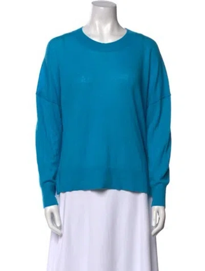Pre-owned Maje Cashmere Scoop Neck Sweater In Blue