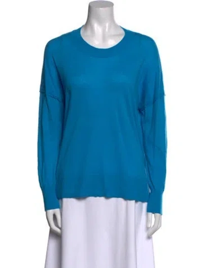 Pre-owned Maje Cashmere Scoop Neck Sweater In Blue