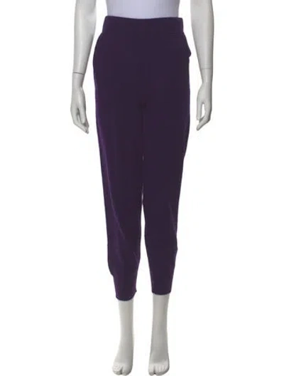 Pre-owned Maje Cashmere Straight Leg Pants In Purple