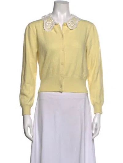 Pre-owned Maje Cashmere Sweater W/ Tags In Yellow